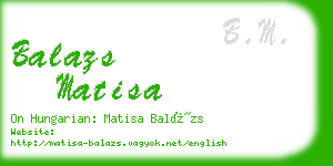 balazs matisa business card